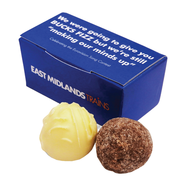 Branded Ballotin 2 Choc Casket Box