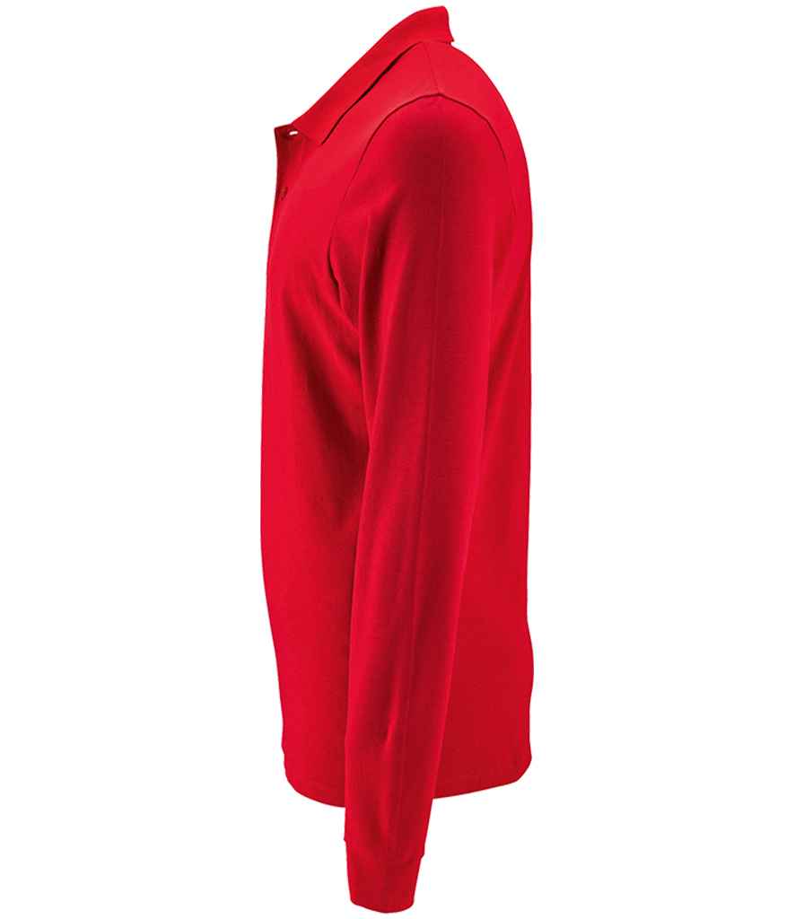 SOL'S Perfect Long Sleeve Piqué Polo Shirt Red