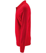 SOL'S Perfect Long Sleeve Piqué Polo Shirt Red