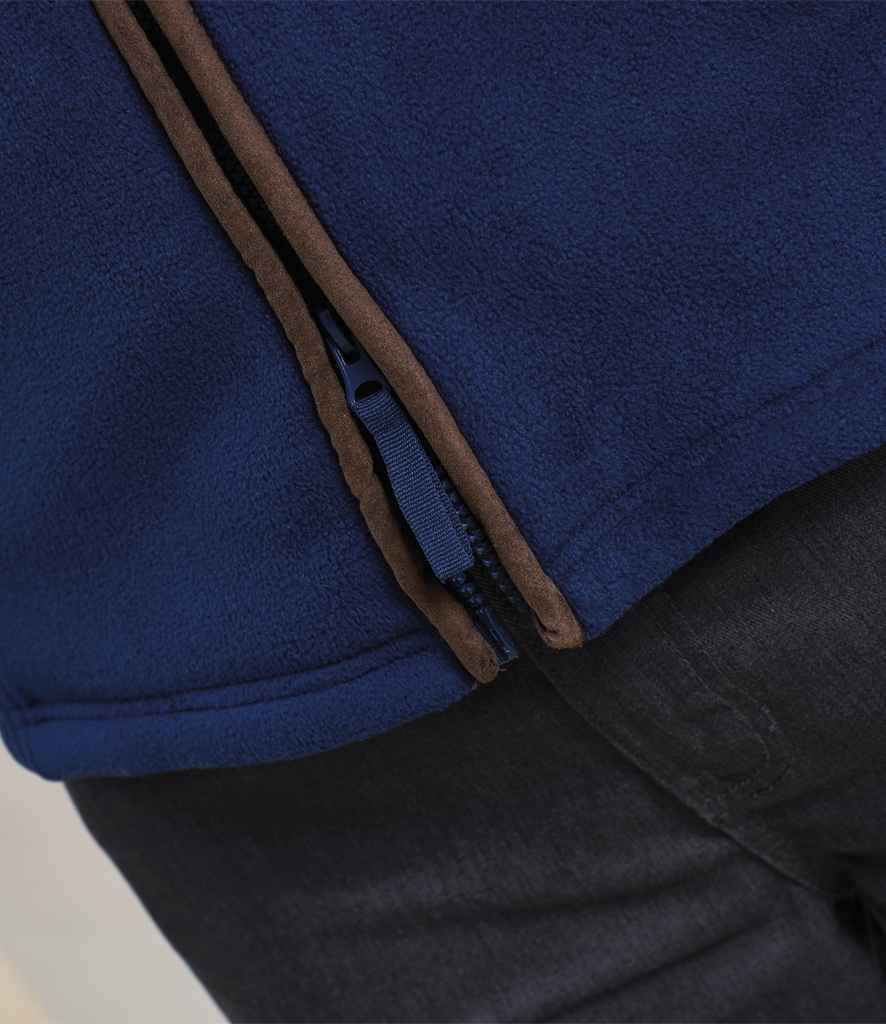 Premier Artisan Fleece Gilet Navy/Brown