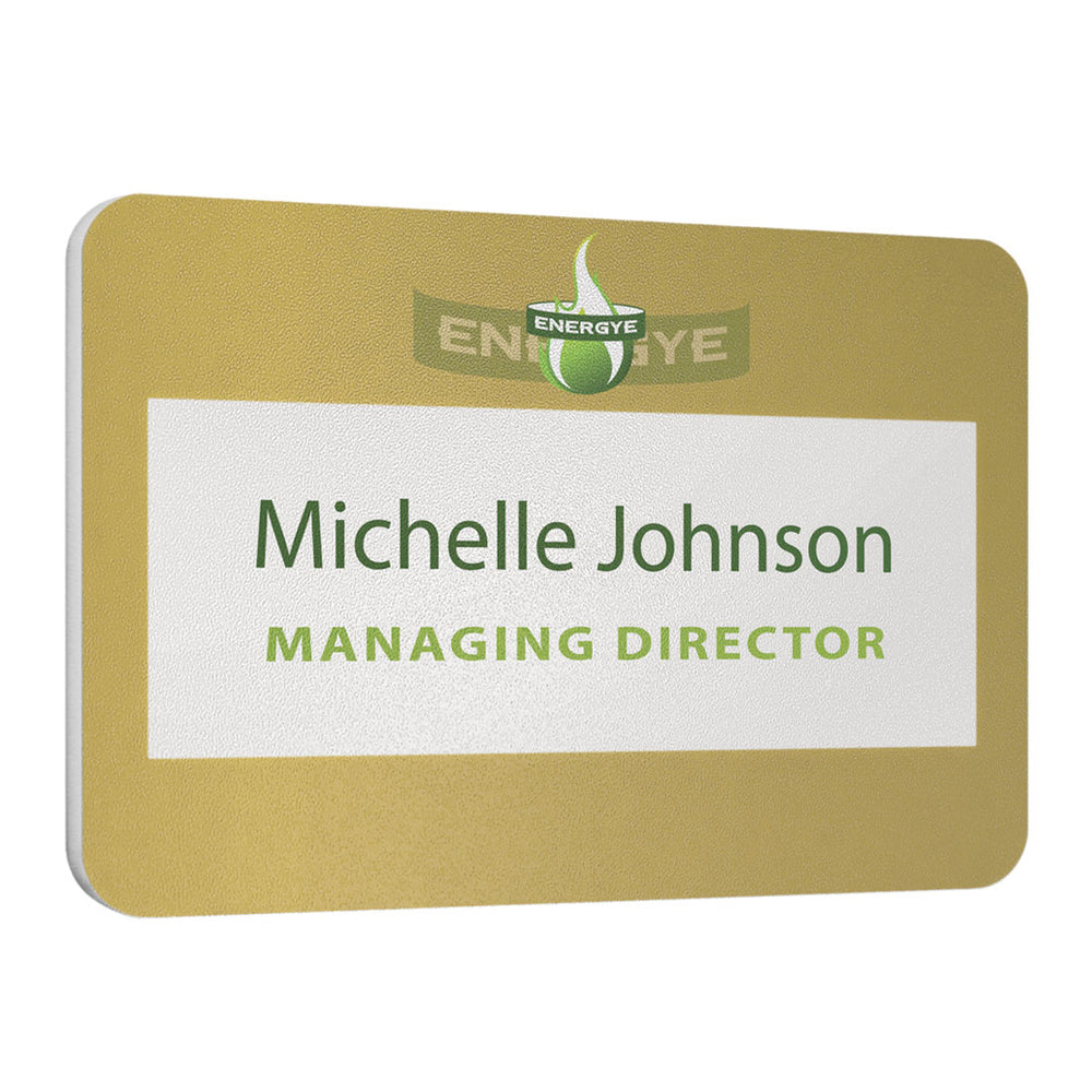 Matt Finish Reusable Name Window Badges