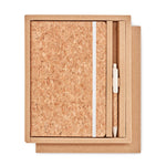 Branded A5 cork notebook with pen