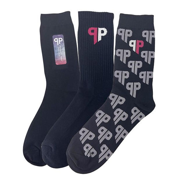 Custom Logo Socks - Jacquard Knitted Cotton