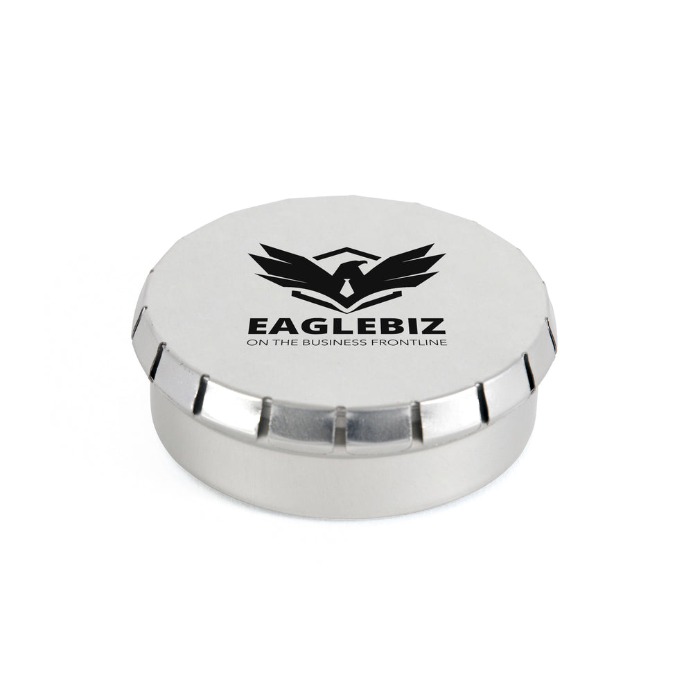 Large Click Clack CIRCULAR metal mint tin