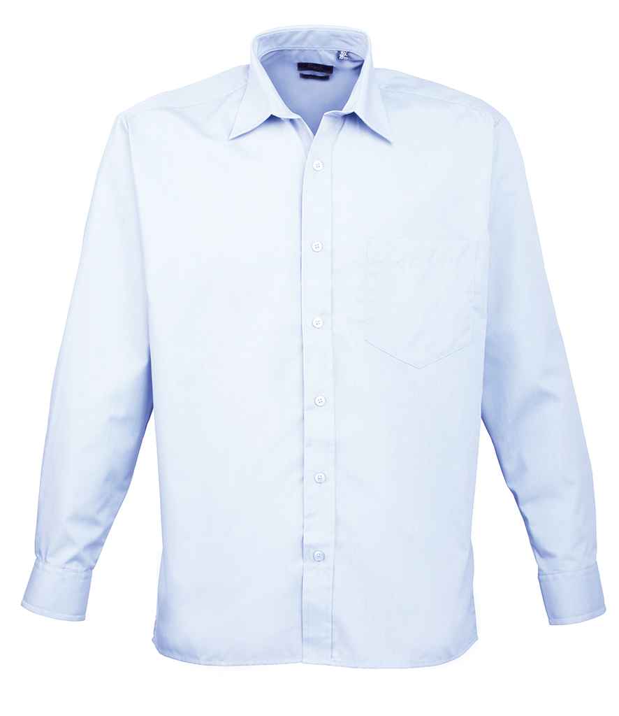 Premier Long Sleeve Poplin Shirt Light Blue