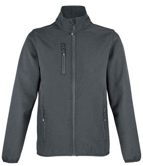 SOL'S Ladies Falcon Recycled Soft Shell Jacket Charcoal