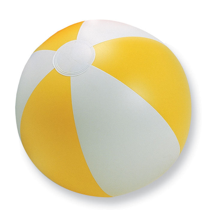Inflatable beach ball Yellow/White