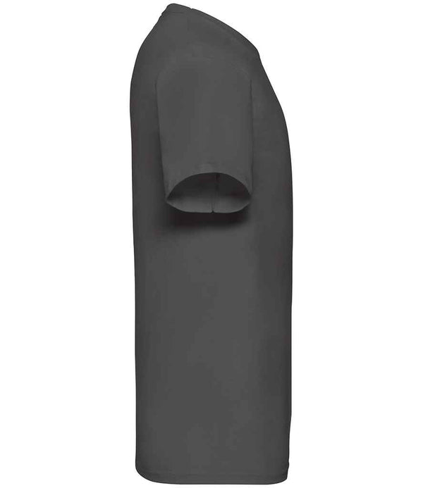 Fruit of the Loom V Neck Value T-Shirt Light Graphite