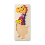 DIPLODOCO. Dinosaur-shaped puzzle in pine plywood