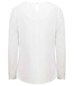 Henbury Ladies Pleat Front Long Sleeve Blouse