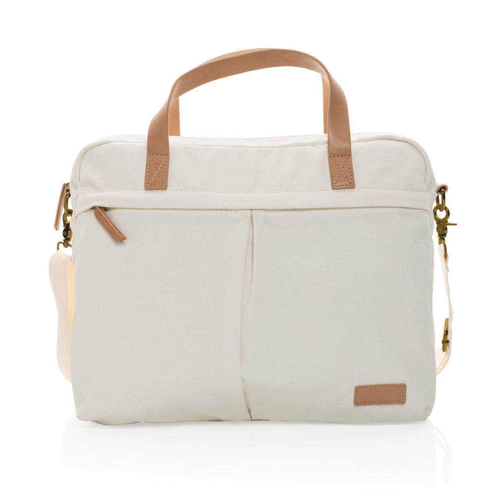 Branded Impact AWARE™ 16 oz. recycled canvas laptop bag