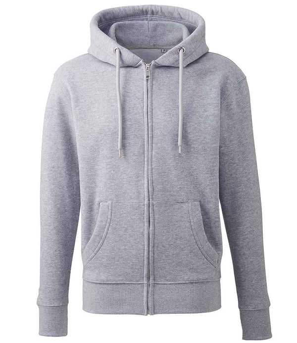 Anthem Organic Full Zip Hoodie Grey Marl