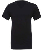 Canvas Unisex Jersey V Neck T-Shirt Black