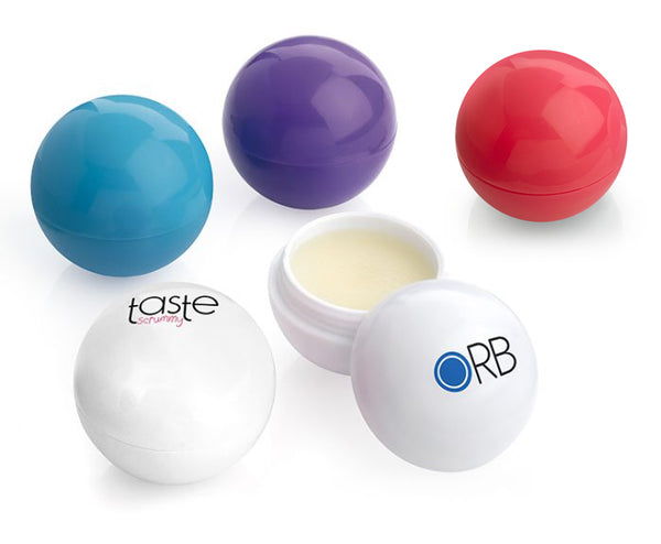White Ball Shaped Lip Balm