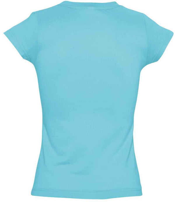 SOL'S Ladies Moon V Neck T-Shirt Atoll Blue