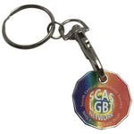 Branded Metal Trolley Coin Keyring - Full Colour Printed