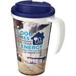 Branded Brite-Americano® Grande 350 ml mug with spill-proof lid