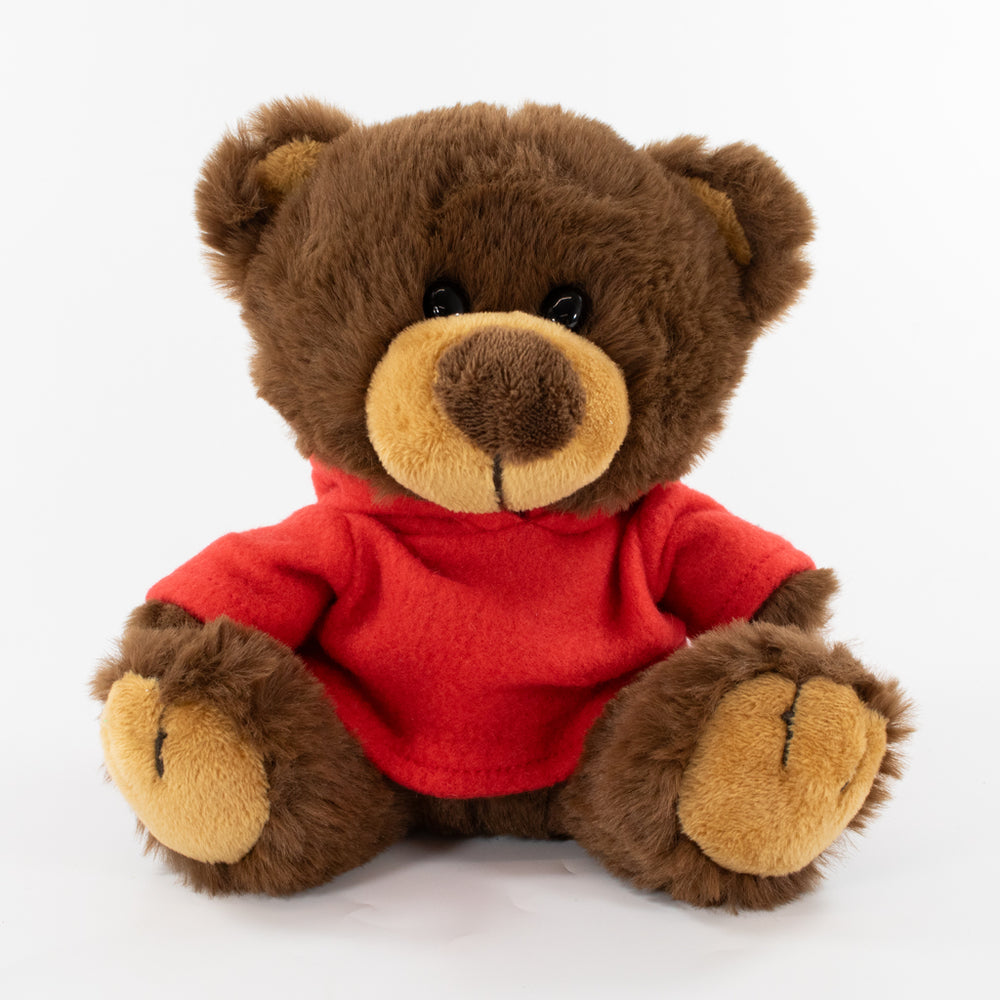 Coloured Hoodie Bear 15cm Charlton Bear, Chocolate