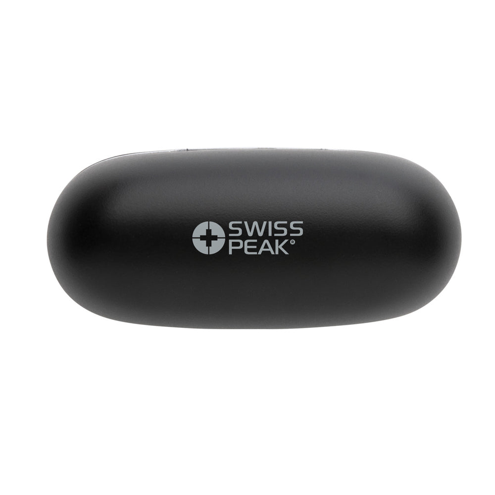 Branded RCS recycled plastic Swiss Peak TWS earbuds 2.0