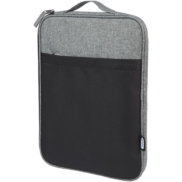 Branded Reclaim 14" GRS recycled two-tone laptop sleeve 2.5L