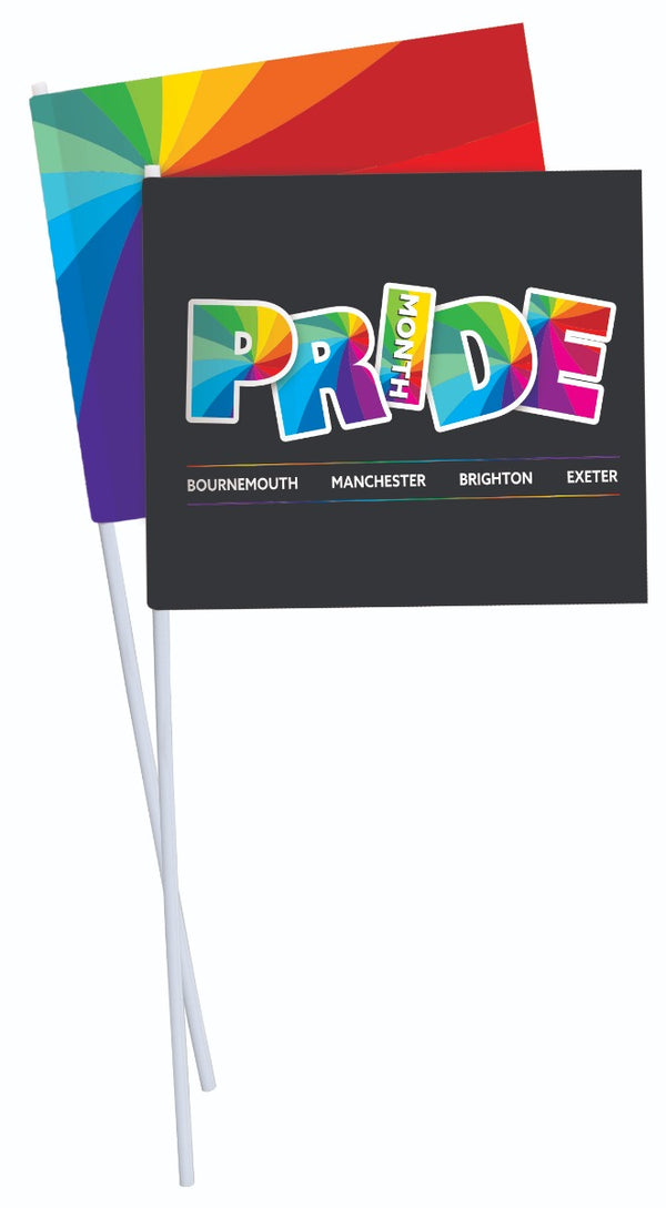 Fun Hand Waving Flags - A4 Size Printed full Colour