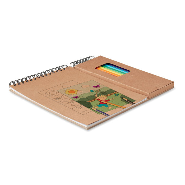 Colouring set with notepad | Branded Colouring Set