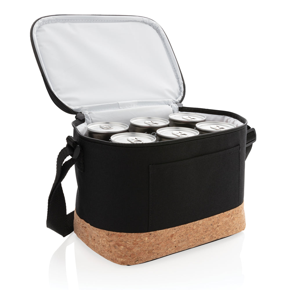 Branded Two tone cooler bag with cork detail