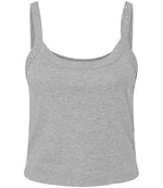 Bella Ladies Micro Rib Spaghetti Strap Tank Top Athletic Heather