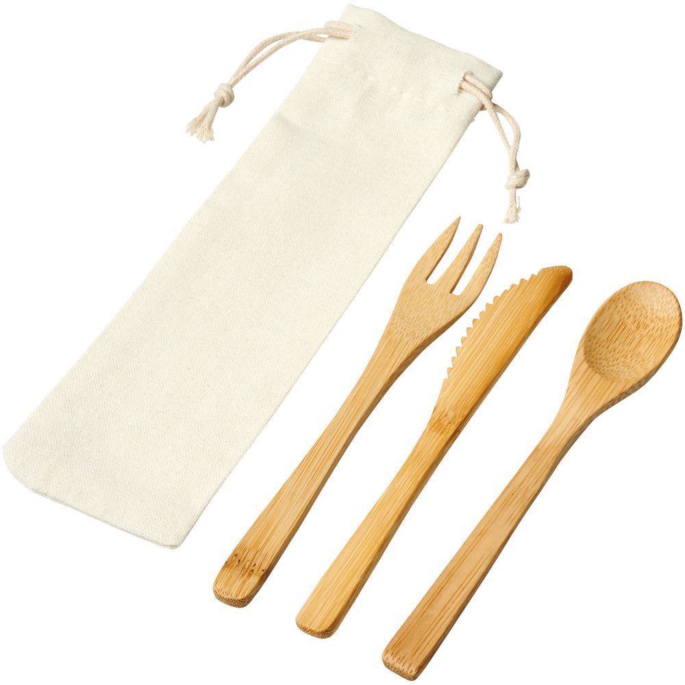 Branded Celuk bamboo cutlery set