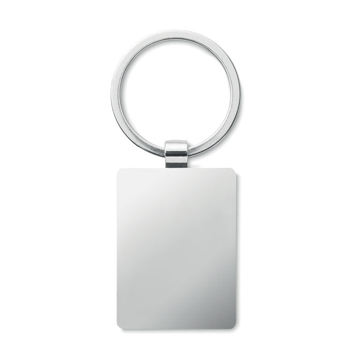 Branded Rectangular key ring bamboo