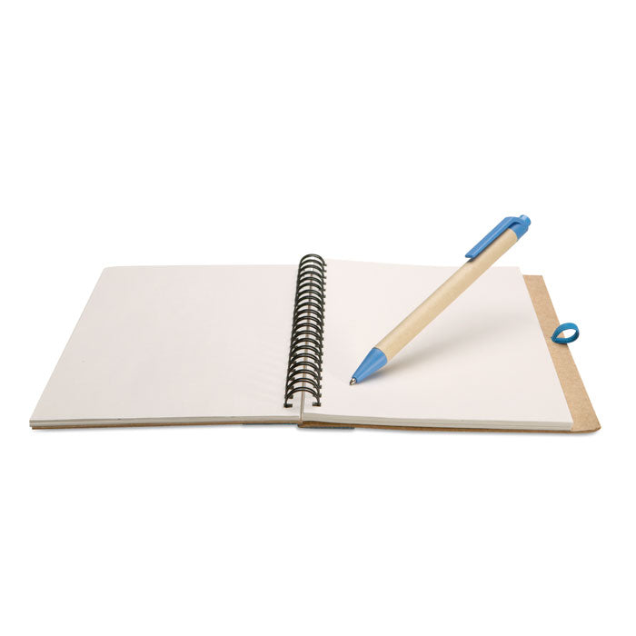 B6 recycled notebook with pen