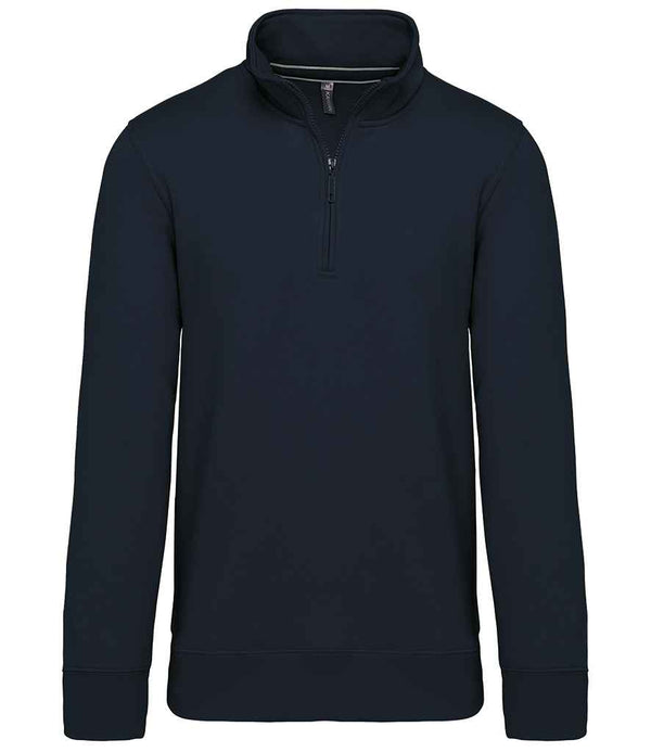 Kariban Zip Neck Sweatshirt Navy