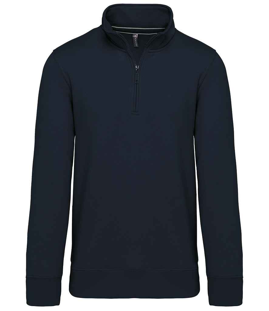 Kariban Zip Neck Sweatshirt Navy