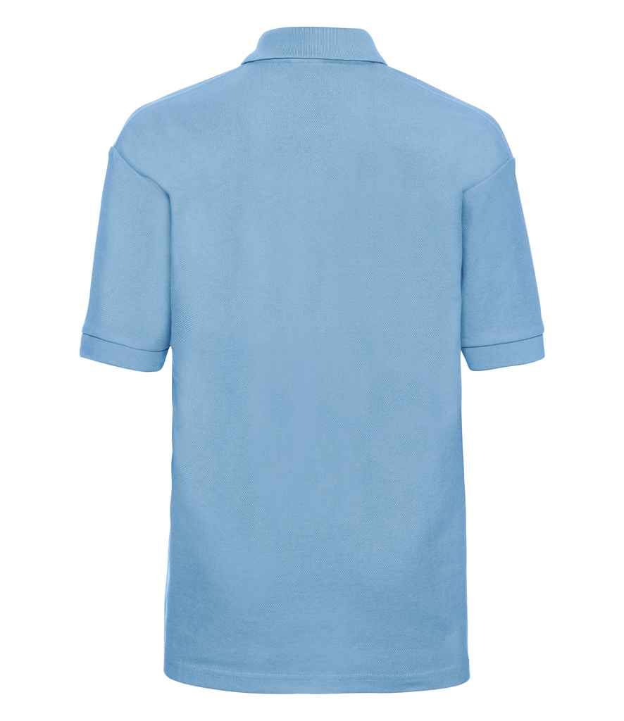 Russell Schoolgear Kids Poly/Cotton Piqué Polo Shirt Sky Blue