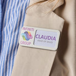 Always Recycled Reusable Name Badge – Right Window