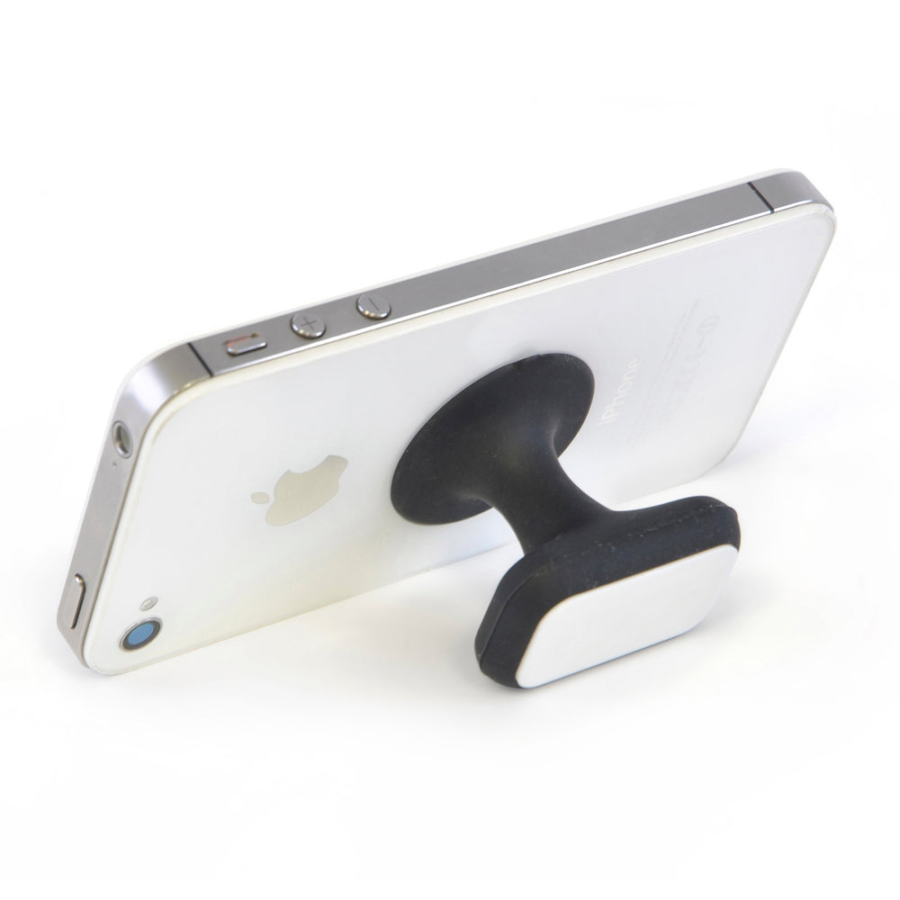 Branded Rubber Phone Stand With Sucker + White Backing