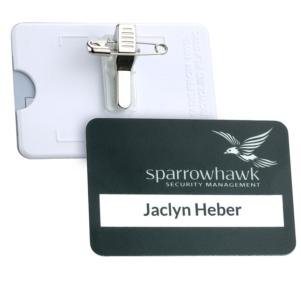 Matt Finish Reusable Name Window Badges
