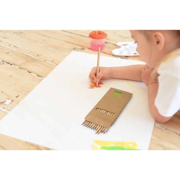 CROCO. Pencil box with 12 coloured pencils