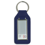 Branded Long Square Shaped Keyfob with Domed Medallion