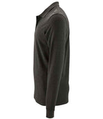 SOL'S Perfect Long Sleeve Piqué Polo Shirt Charcoal Marl