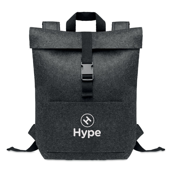 Branded RPET felt backpack