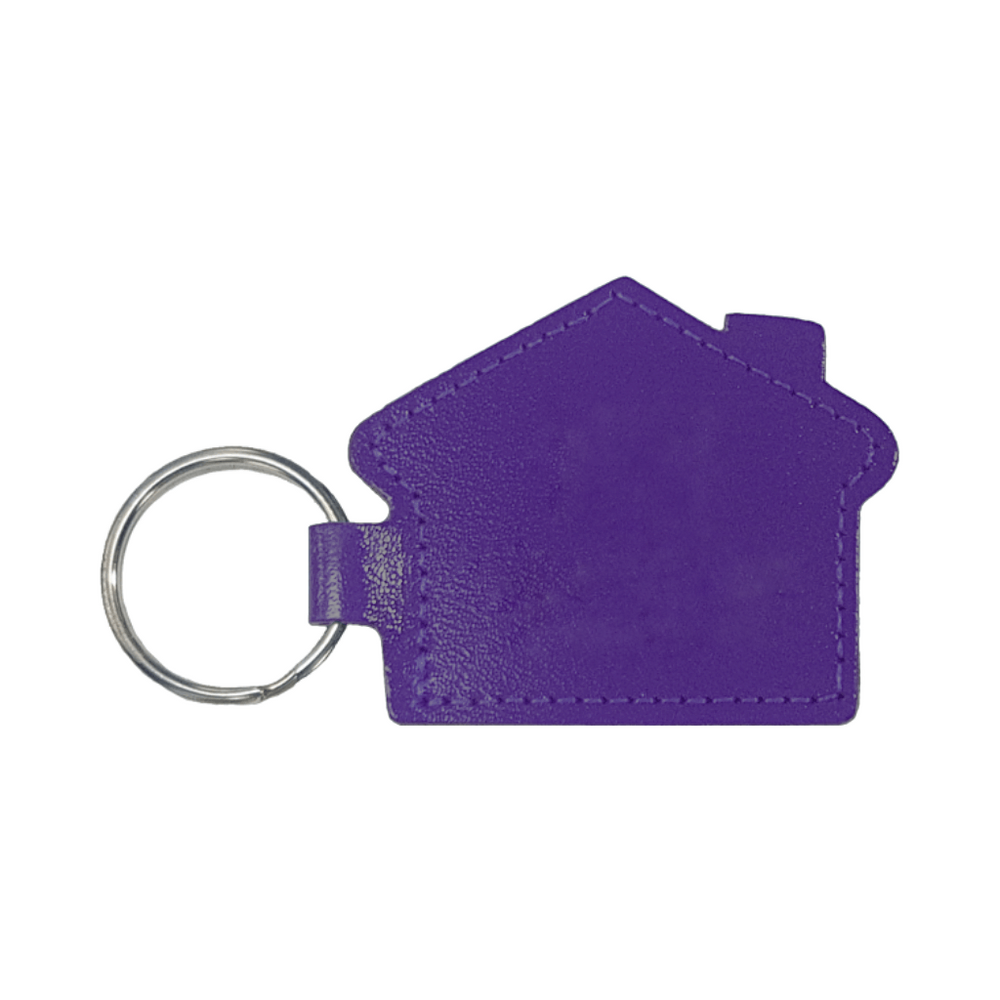 Real Leather House Shaped Keyfob