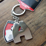 Stamped Hard Enamel Keyring (50mm)