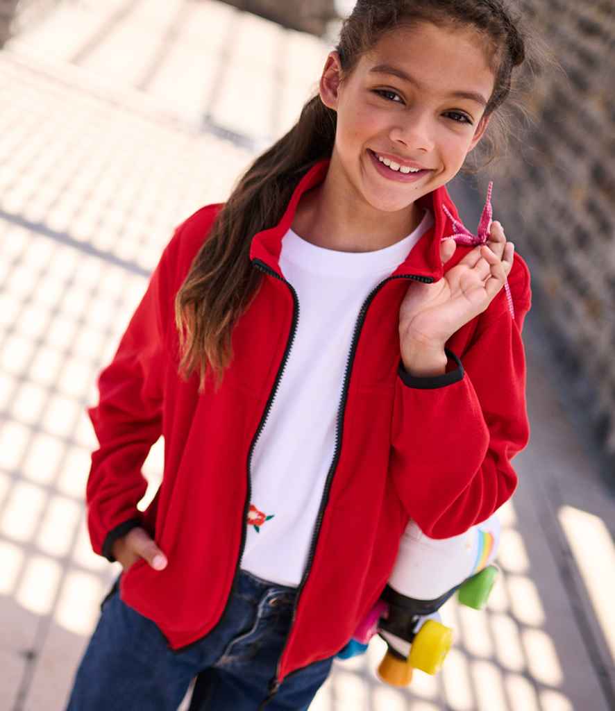 Regatta Kids Full Zip Micro Fleece Jacket Classic Red/Black