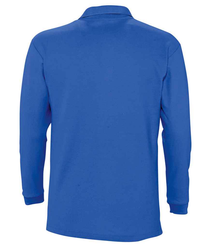 SOL'S Winter II Long Sleeve Cotton Piqué Polo Shirt Royal Blue