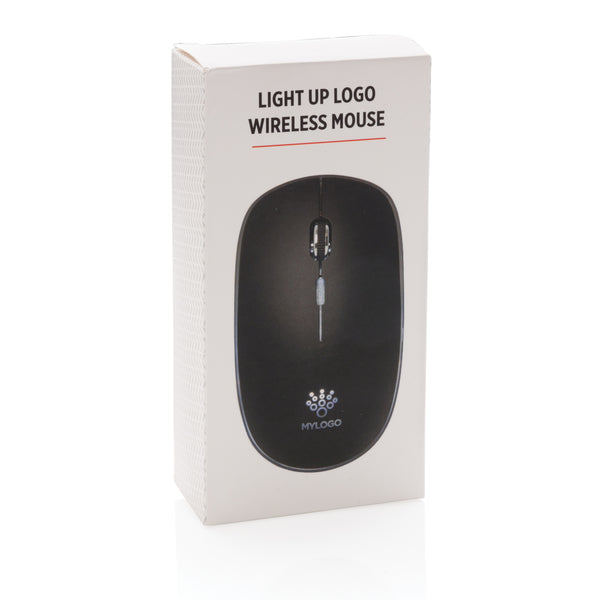 Branded Light up logo wireless mouse