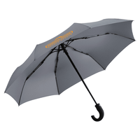 Urban Curve Automatic Mini Umbrella with Rubber Coated Crook Handle - 980mm