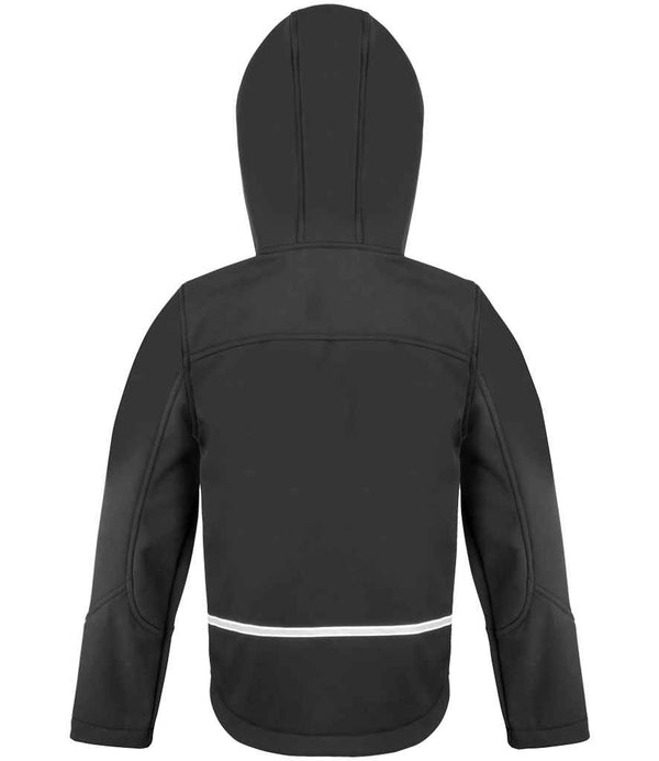 Result Core Kids TX Performance Hooded Soft Shell Jacket Black/Grey