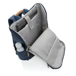 Branded Impact AWARE™ 16 oz. recycled canvas 15" laptop backpack
