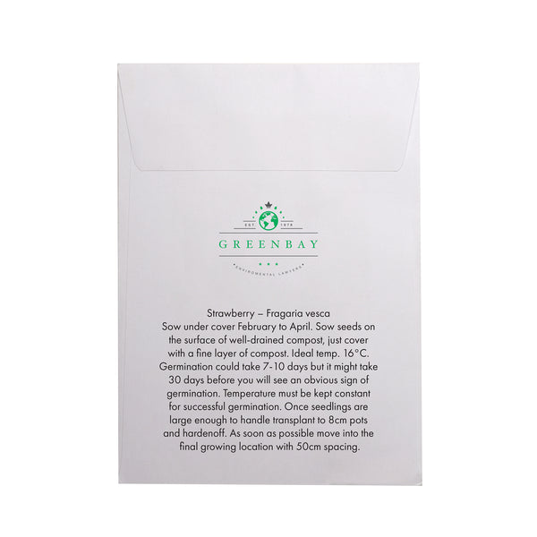 Seed Pack in White Paper Envelope Strawberry